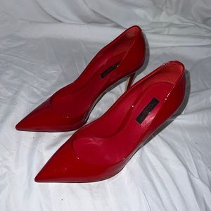Dolce & Gabbana red patent leather heels 36